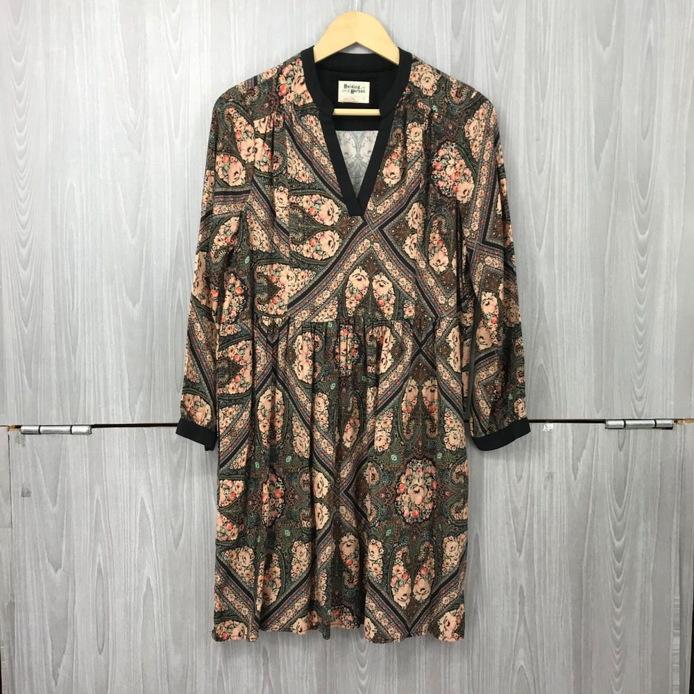 Anthropologie Holding Horses Farica Floral Paisley Dress Womens S Boho Pockets R